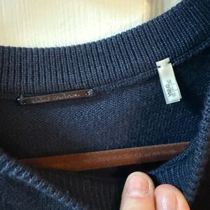 Elie Tahari Navy Crew Neck Sweater